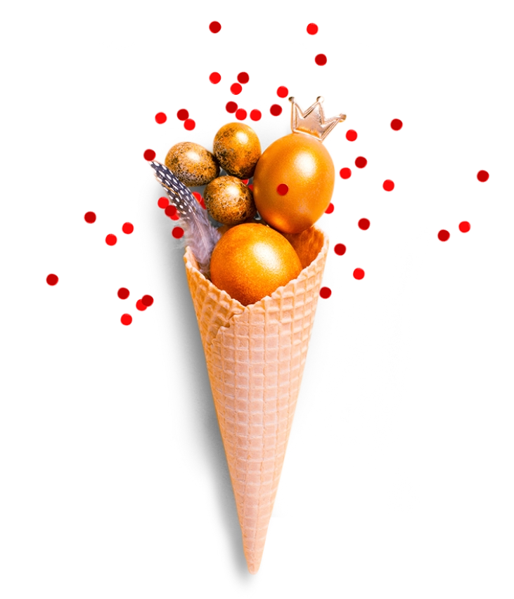 Imagen de un cono de nieve creativo